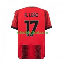 AC Milan Rafael Leao 17 Hombre Camiseta de local 2023-2024 Manga Corta
