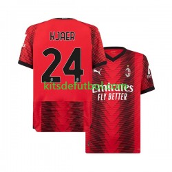 AC Milan Simon Kjaer 24 Hombre Camiseta de local 2023-2024 Manga Corta