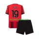 Equipación completa Niño AC Milan Theo Hernandez 19 Camiseta de local 2023-2024 Manga Corta