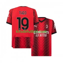 AC Milan Theo Hernandez 19 Hombre Camiseta de local 2023-2024 Manga Corta