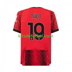 AC Milan Theo Hernandez 19 Hombre Camiseta de local 2023-2024 Manga Corta