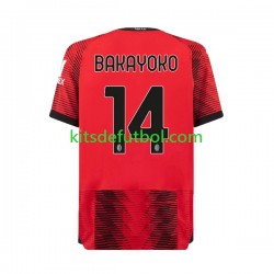 AC Milan Tiemoue Bakayoko 14 Hombre Camiseta de local 2023-2024 Manga Corta
