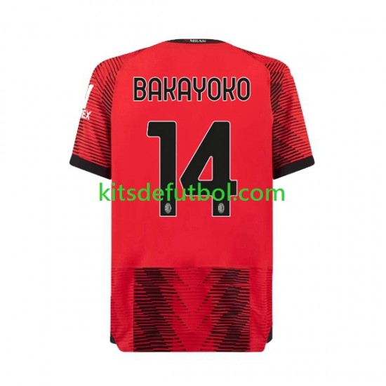 AC Milan Tiemoue Bakayoko 14 Hombre Camiseta de local 2023-2024 Manga Corta