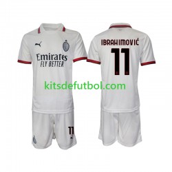 Equipación completa Niño AC Milan ibrahimovic 11 Camiseta de visitante 2024-2025 Manga Corta