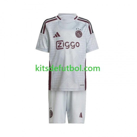Equipación completa Niño AFC Ajax Camiseta alternativa 2024-2025 Manga Corta