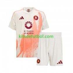 Equipación completa Niño AS Roma Camiseta de visitante 2024-2025 Manga Corta