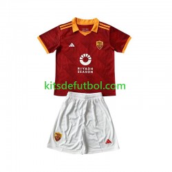 Equipación completa Niño AS Roma Camiseta Cuarta 2023-2024 Manga Corta