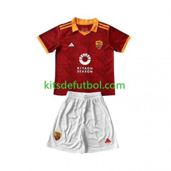 Equipación completa Niño AS Roma Camiseta Cuarta 2023-2024 Manga Corta