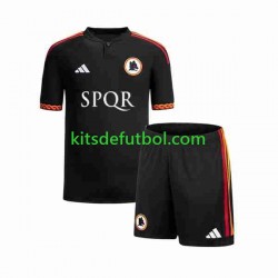 Equipación completa Niño AS Roma Camiseta alternativa 2023-2024 Manga Corta