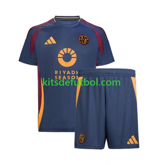 Equipación completa Niño AS Roma Camiseta alternativa 2024-2025 Manga Corta