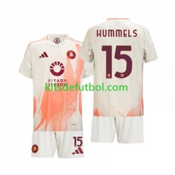 Equipación completa Niño AS Roma Mats Hummels 15 Camiseta de visitante 2024-2025 Manga Corta