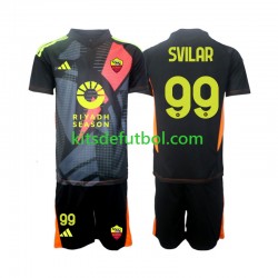 Equipación completa Niño AS Roma Portero Mile Svilar 99 Camiseta de local 2024-2025 Manga Corta