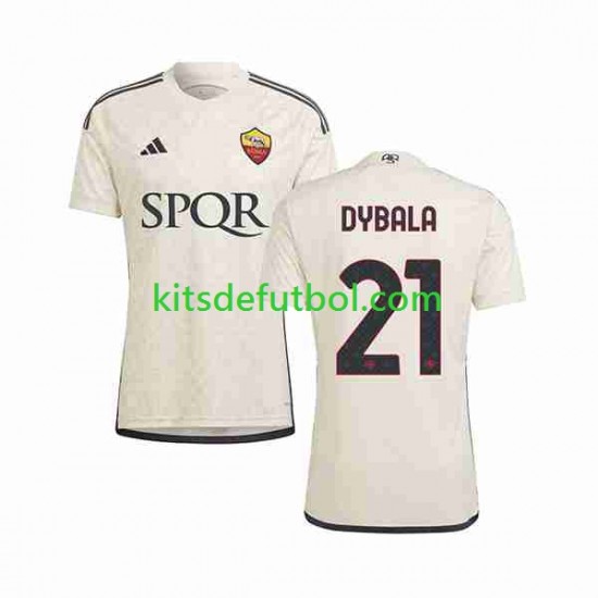AS Roma Paulo Dybala 21 Hombre Camiseta de visitante 2023-2024 Manga Corta