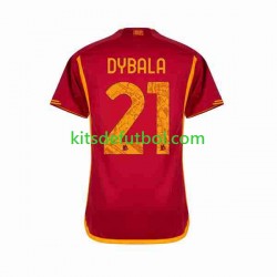 AS Roma Paulo Dybala 21 Hombre Camiseta de local 2023-2024 Manga Corta