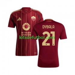 AS Roma Paulo Dybala 21 Hombre Camiseta de local 2024-2025 Manga Corta
