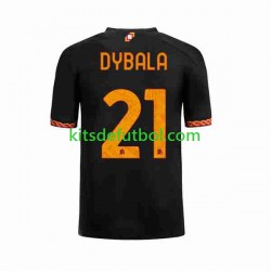 AS Roma Paulo Dybala 21 Hombre Camiseta alternativa 2023-2024 Manga Corta