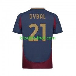 AS Roma Paulo Dybala 21 Hombre Camiseta alternativa 2024-2025 Manga Corta