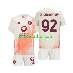 Equipación completa Niño AS Roma Stephan El Shaarawy 92 Camiseta de visitante 2024-2025 Manga Corta