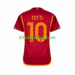 AS Roma Totti 10 Hombre Camiseta de local 2023-2024 Manga Corta