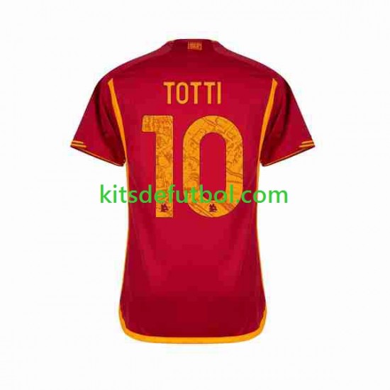 AS Roma Totti 10 Hombre Camiseta de local 2023-2024 Manga Corta AS Roma Totti 10 Hombre Camiseta de local 2023-2024 Manga Corta