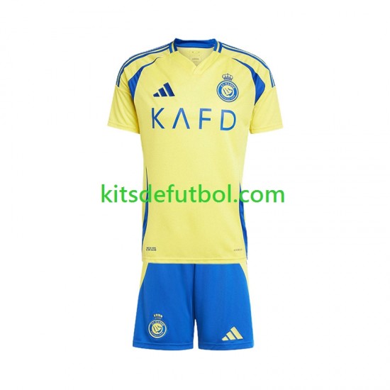 Equipación completa Niño Al Nassr Camiseta de local 2024-2025 Manga Corta