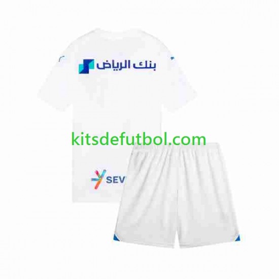 Equipación completa Niño Al-Hilal Camiseta de visitante 2023-2024 Manga Corta