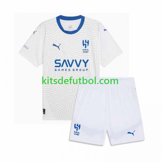 Equipación completa Niño Al-Hilal Camiseta de visitante 2024-2025 Manga Corta