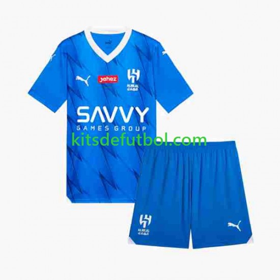 Equipación completa Niño Al-Hilal Camiseta de local 2023-2024 Manga Corta