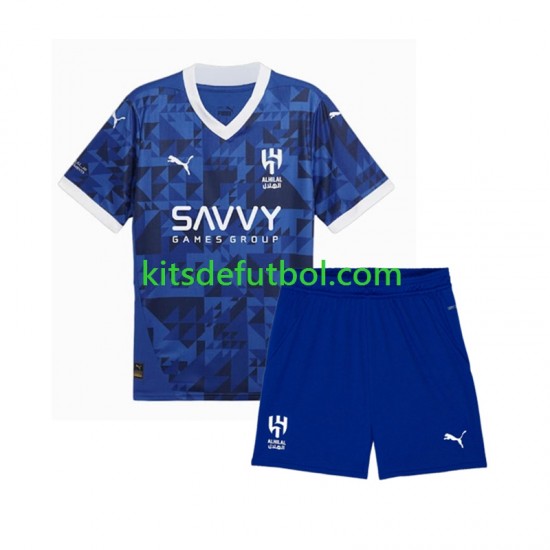 Equipación completa Niño Al-Hilal Camiseta de local 2024-2025 Manga Corta Equipación completa Niño Al-Hilal Camiseta de local 2024-2025 Manga Corta