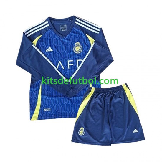 Equipación completa Niño Al-Nassr Camiseta de visitante 2024-2025 Manga Larga
