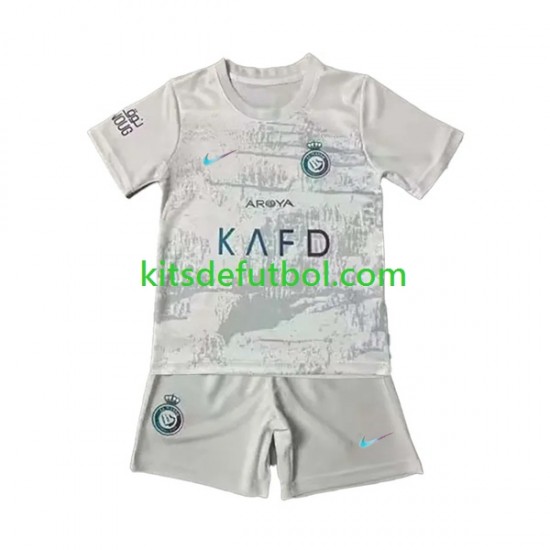 Equipación completa Niño Al-Nassr Camiseta alternativa 2023-2024 Manga Corta