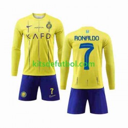 Equipación completa Niño Al-Nassr Cristiano Ronaldo 7 Camiseta de local 2023-2024 Manga Larga