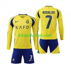 Equipación completa Niño Al-Nassr Cristiano Ronaldo 7 Camiseta de local 2024-2025 Manga Larga