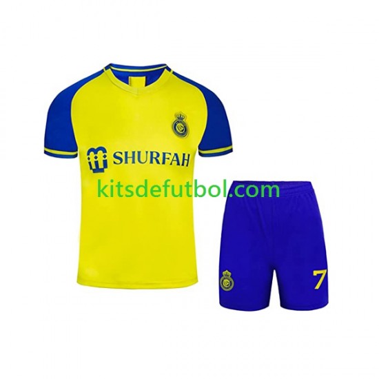 Equipación completa Niño Al-Nassr Ronaldo 7 Camiseta de local 2022-2023 Manga Corta