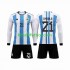 Equipación completa Niño Argentina 3 Stars Paulo Dybala 21 World Cup 2022 Camiseta de local Manga Larga