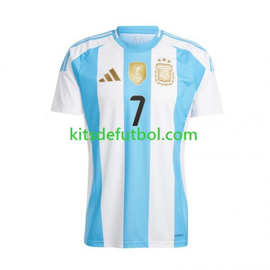 Argentina De Paul 7 Copa America 2024 Hombre Camiseta de local Manga Corta