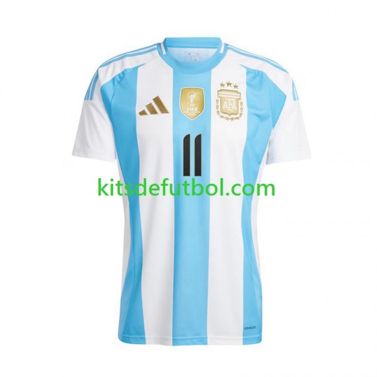 Argentina Di Maria 11 Copa America 2024 Hombre Camiseta de local Manga Corta