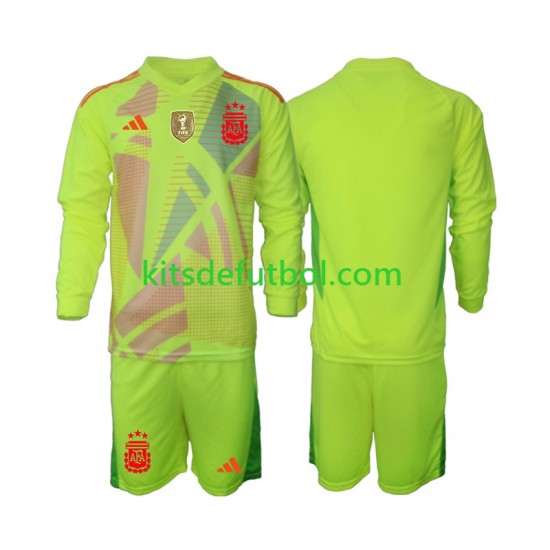 Equipación completa Niño Argentina Portero 2024 Camiseta de visitante Manga Larga