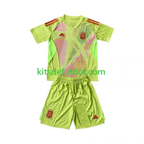 Equipación completa Niño Argentina Portero 2024 Camiseta de visitante Manga Corta