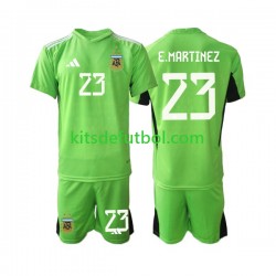Equipación completa Niño Argentina Portero Emiliano Martinez 23 World Cup 2022 Camiseta de local Manga Corta