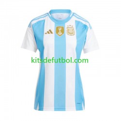 Argentina Copa America 2024 Mujer Camiseta de local Manga Corta
