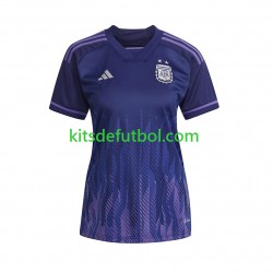 Argentina World Cup 2022 Mujer Camiseta de visitante Manga Corta