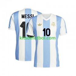 Argentina Lionel Messi 10 50 Anniversary Hombre Camiseta de local Manga Corta