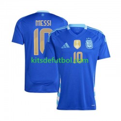 Argentina Lionel Messi 10 Copa America 2024 Hombre Camiseta de visitante Manga Corta