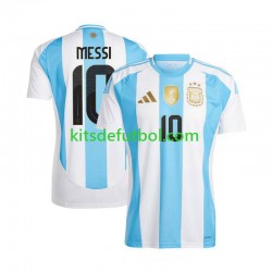 Argentina Lionel Messi 10 Copa America 2024 Hombre Camiseta de local Manga Corta