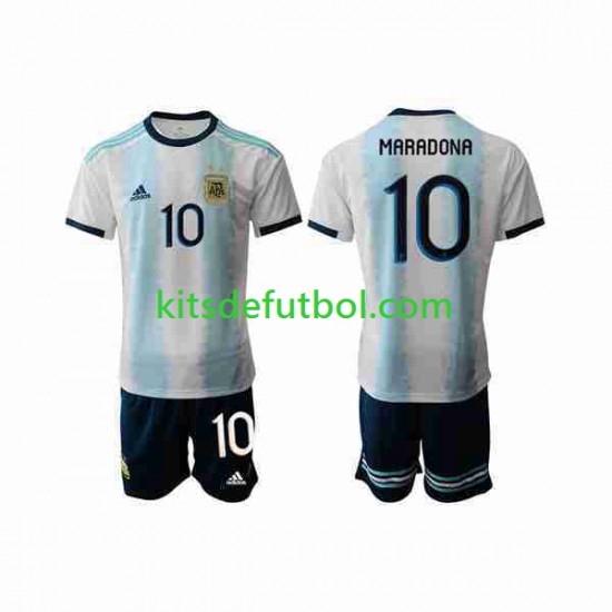 Equipación completa Niño Argentina Maradona 10 2019-2020 Camiseta de local Manga Corta
