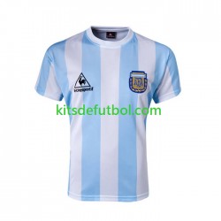Argentina Retro 1986 Hombre Camiseta de local Manga Corta