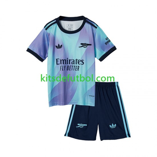 Equipación completa Niño Arsenal Camiseta alternativa 2024-2025 Manga Corta