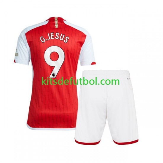 Equipación completa Niño Arsenal Gabriel Jesus 9 Camiseta de local 2023-2024 Manga Corta