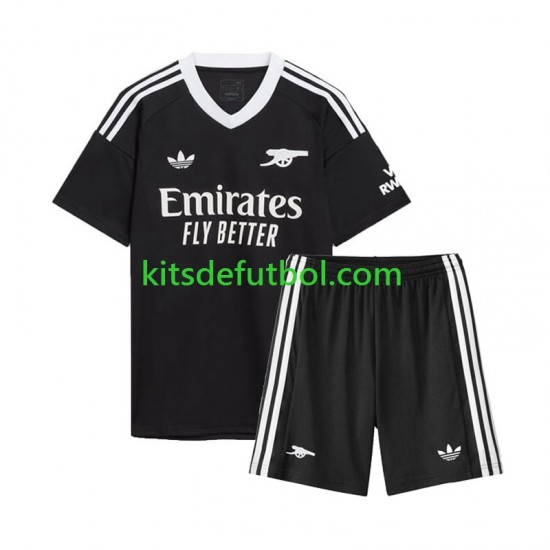 Equipación completa Niño Arsenal Portero Camiseta Cuarta 2024-2025 Manga Corta